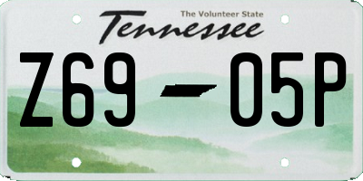 TN license plate Z6905P