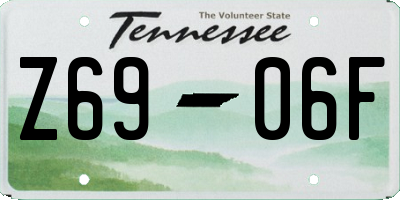 TN license plate Z6906F