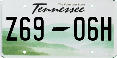 TN license plate Z6906H