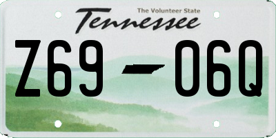 TN license plate Z6906Q