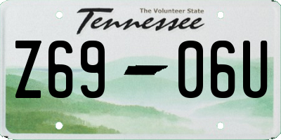 TN license plate Z6906U