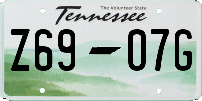 TN license plate Z6907G