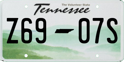 TN license plate Z6907S