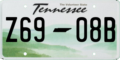 TN license plate Z6908B