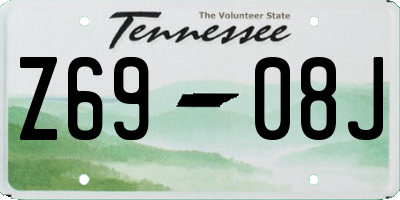 TN license plate Z6908J