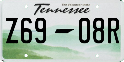TN license plate Z6908R