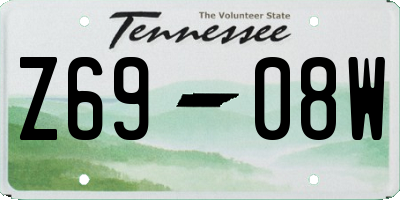 TN license plate Z6908W