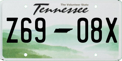 TN license plate Z6908X