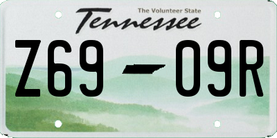 TN license plate Z6909R