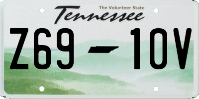 TN license plate Z6910V