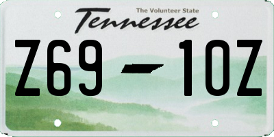 TN license plate Z6910Z