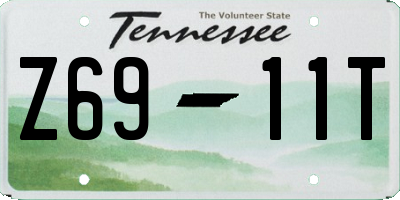 TN license plate Z6911T