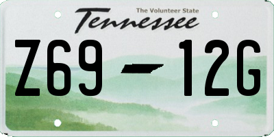 TN license plate Z6912G