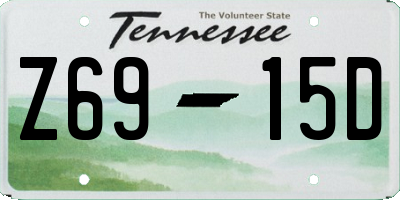 TN license plate Z6915D