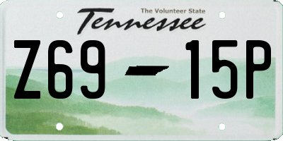 TN license plate Z6915P