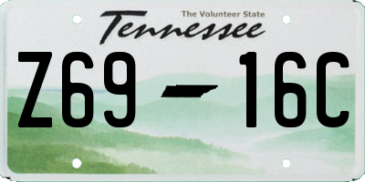 TN license plate Z6916C