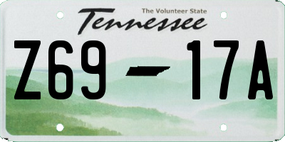TN license plate Z6917A
