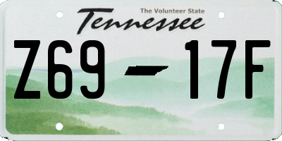 TN license plate Z6917F
