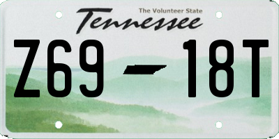 TN license plate Z6918T