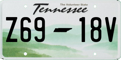TN license plate Z6918V
