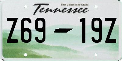 TN license plate Z6919Z