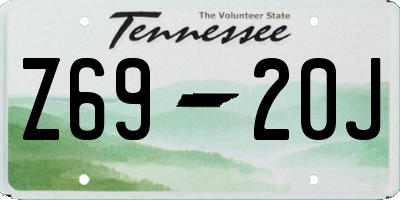 TN license plate Z6920J