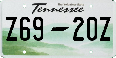 TN license plate Z6920Z