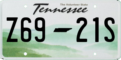 TN license plate Z6921S