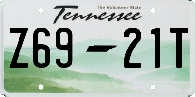 TN license plate Z6921T