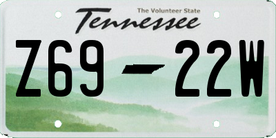 TN license plate Z6922W