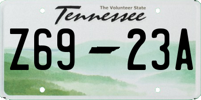 TN license plate Z6923A