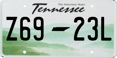 TN license plate Z6923L
