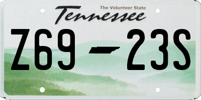 TN license plate Z6923S