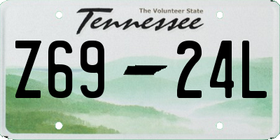 TN license plate Z6924L