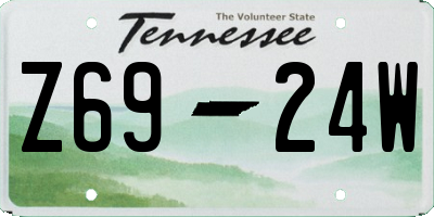TN license plate Z6924W