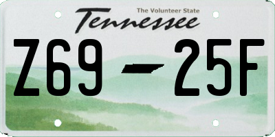 TN license plate Z6925F