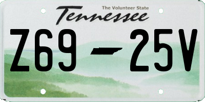 TN license plate Z6925V