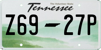 TN license plate Z6927P