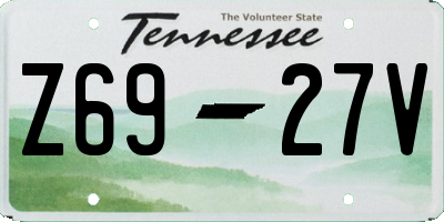 TN license plate Z6927V