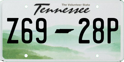 TN license plate Z6928P