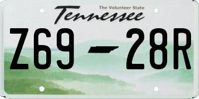 TN license plate Z6928R