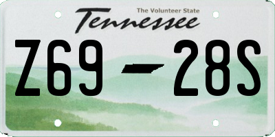 TN license plate Z6928S
