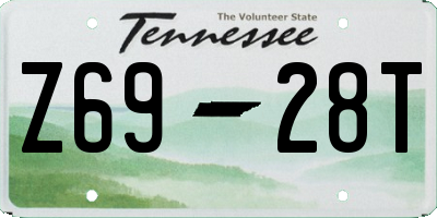 TN license plate Z6928T