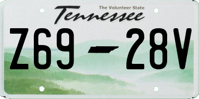 TN license plate Z6928V