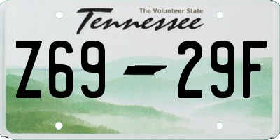 TN license plate Z6929F