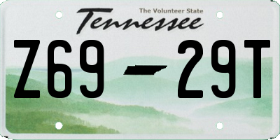 TN license plate Z6929T