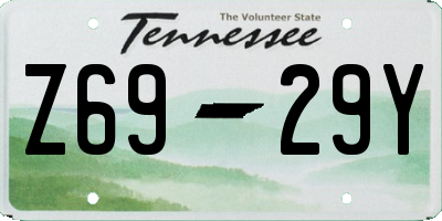 TN license plate Z6929Y