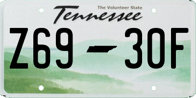 TN license plate Z6930F