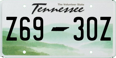 TN license plate Z6930Z