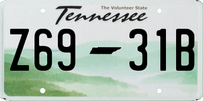 TN license plate Z6931B